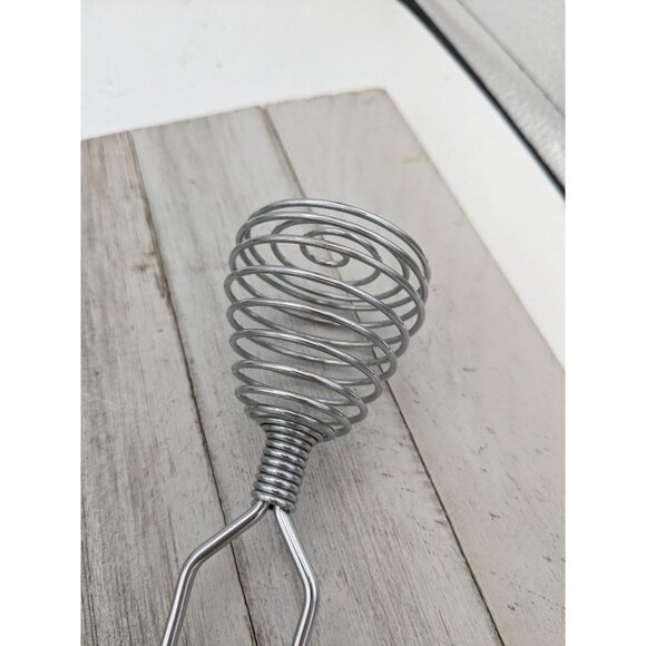 Vintage French #2 Spring Coil Whisk Wisk Wire Beater Mixer Metal 7" - Picture 2 of 7